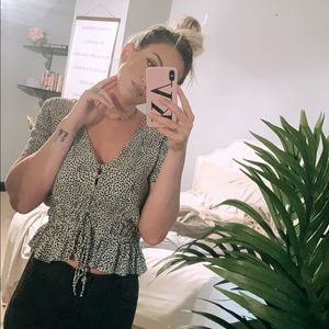 H&M Flouncy Tshirt Top